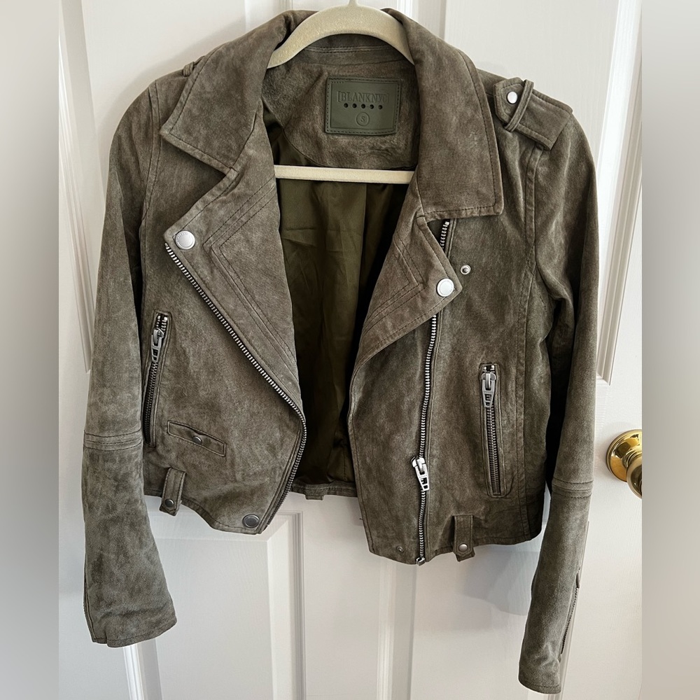 Olive BlankNYC Faux Suede Jacket